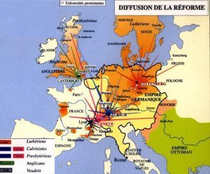 Diffusion de la Réforme en Europe.