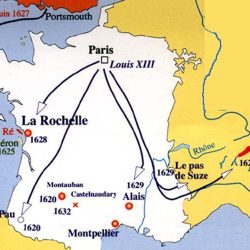 Guerres de religion de Louis XIII : la localisation des combats