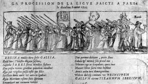 The league: march in Paris on February, 10, 1593