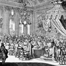 Louis XIV signant la Révocation de l’édit de Nantes à Fontainebleau
