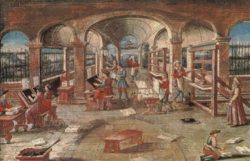 Atelier d'imprimerie au XVIe siècle