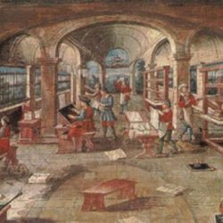 Atelier d’imprimerie au XVIe siècle