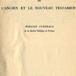 Bible version synodale, XIXe siècle, Société biblique de France