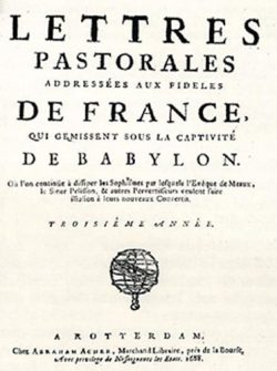 Lettres pastorales de Pierre Jurieu (Rotterdam, 1688)