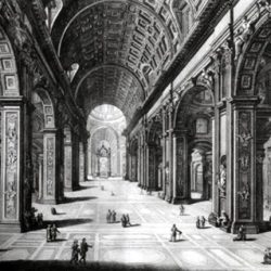 Intérieur de la Basilique St Pierre à Rome