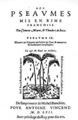 Recueil officiel des 150 psaumes de David (Genève de 1562)