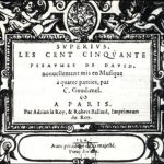 Psaumes de David, mis en musique par Goudimel (1563)