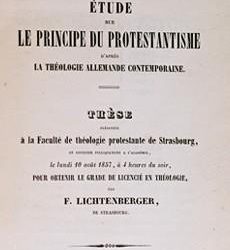 « Étude sur le principe du Protestantisme » par Lichtenberger