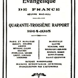 Rapport de la Mission Populaire Evangélique de France, Cahors et Alençon, 1915.