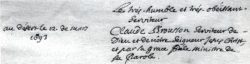 Signature de Claude Brousson
