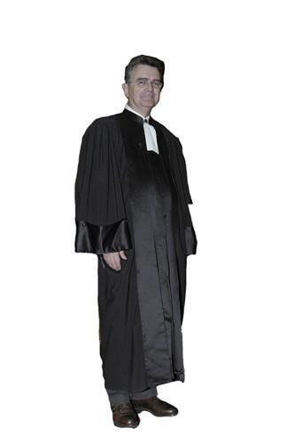 Closeout: (1) Size 12 Women's 1-Piece Preaching Robe Gown In Black & Silver  - Divinity Clergy Wear