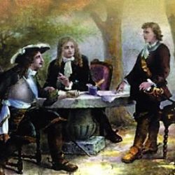 Entrevue entre Cavalier et Villars au jardin des Recollets, Samuel Bastide Dessin de Samuel Bastide d'après un tableau peint par Jules Salles.