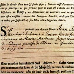 Naturalisation de Sévanier à Neufchâtel