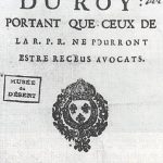 Édit royal de 1685 interdisant aux protestants d'être reçus avocats