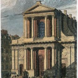 Paris, Église de l’Oratoire du Louvre (1829), gravure de Romney