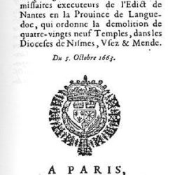 Démolition de 89 temples en Languedoc (1663)