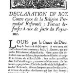 Défense de sortir du royaume (1682)