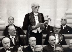 Réception du pasteur Marc Boegner à l'Académie française en 1963