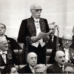 Réception du pasteur Marc Boegner à l’Académie française en 1963