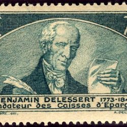 Timbre représentant Benjamin Delessert (1773-1847)