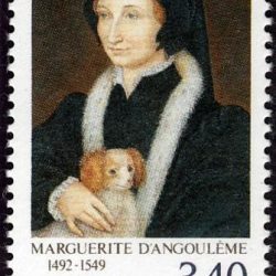Timbre représentant Marguerite d’Angoulême