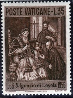 Briefmarke: Paul III. erkennt die Gründung der Gesellschaft Jesu (Jesuiten) an