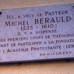 Plaque du pasteur Michel Bérauld, Montauban