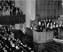 Réunion du Conseil Œcuménique des Églises à Evanston (USA) en 1954