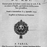 Défense de sortir du royaume sous peine de galères (13 septembre 1699)