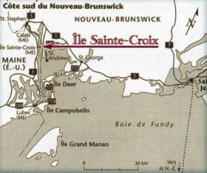 Carte de l'Ile de Sainte Croix