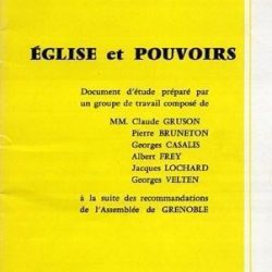 Eglise et Pouvoir : Bulletin 165 du CPED, décembre 1971