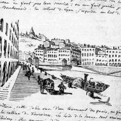 Lyon, Fourvière vu du quai de Saône