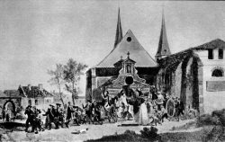 Désaffectation d'une église pendant la Révolution (gravure de Swebach)