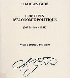 Couverture des Principes d’économie de Charles Gide