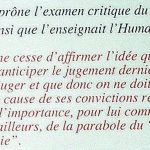 Il prône l’examen critique…