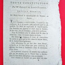 Rabaut Saint Etienne, Principes de toute constitution