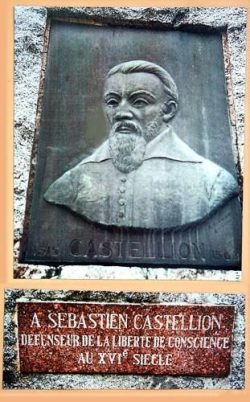 Monument au réformateur Sébastien Castellion (1515-1563), adepte de la tolérance.