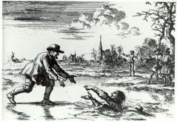 Mennonite sauvant un ennemi de la noyade, par Willems (1569)