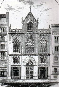 Temple baptiste de la rue de Lille à Paris en 1873, peu après son inauguration