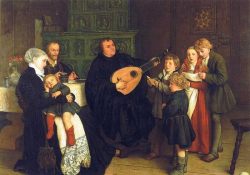 Martin Luther en famille par G.A. Spangenberg (1866)