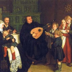 Martin Luther en famille par G.A. Spangenberg (1866)