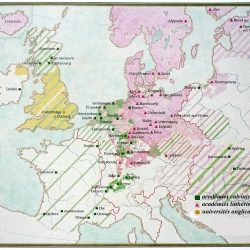 Carte des principales académies protestantes au 17e (carte de R. Flach)