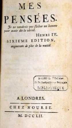 Les Pensées de Laurent Angliviel de la Beaumelle (1726-1773)