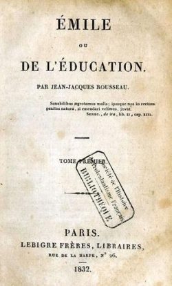 Emile ou de l'Education de Jean-Jacques Rousseau