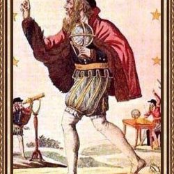 Nostradamus. Figure d’un devin : Nostradamus, colporteur d’almanachs- Image d’Epinal.