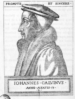 Jean Calvin, gravure sur cuivre de René Boyvin, 1562.