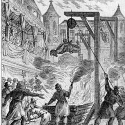 Protestants suppliciés devant Henri II et toute sa Cour.