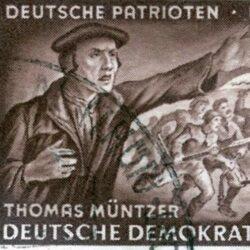 Timbre représentant Müntzer et la guerre des paysans