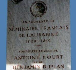 Plaque commémorative du séminaire de Lausanne (1769-1812) (2)