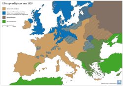 L'Europe religieuse vers 1620